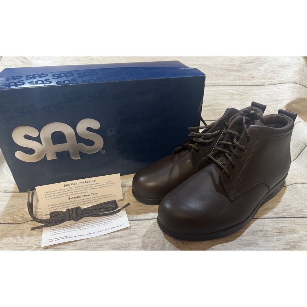 NIB SAS Gretchen Dark Brown Ankle Boots Shoes Booties Sz 11 WW NEW Slip Resist